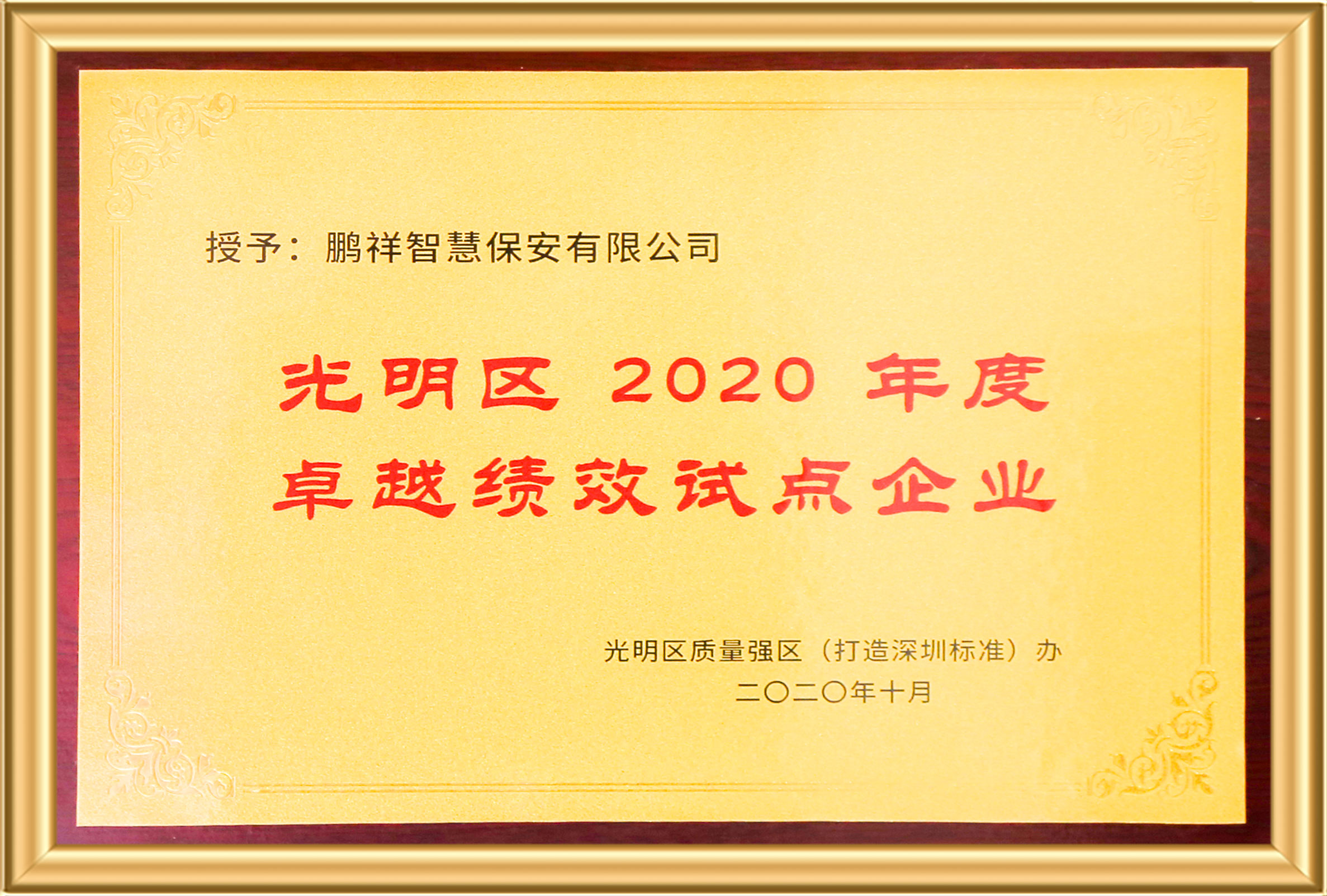 光明区2020年度卓越绩效试点企业 Stake(中国区)官方网站
